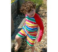 Toby Tiger Happy Stripe Print Kids' Swim Rash Vest - 3-4y / 104cm