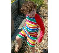 Toby Tiger Happy Stripe Print Kids' Swim Rash Vest - 6-7y / 122cm