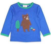 Toby Tiger Bear Applique Long-Sleeved T-Shirt in Blue | Size: 2-3 Years Toby Tiger Blue 2-3 Years