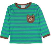 Toby Tiger Bear Pocket Applique Long-Sleeved T-Shirt in Green | Size: 18-24 m Toby Tiger Green 18-24 m