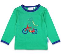 Toby Tiger Toys Bicycle Dinosaur Applique Long-Sleeved T-Shirt in Green | Size: 2-3 Years Toby Tiger Green 2-3 Years