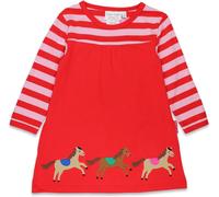 Toby Tiger Kids 100% Cotton Horse and Pony Applique Dress - - Size: 18-24m