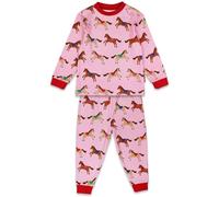 Toby Tiger Horse & Pony Print Pyjamas in Pink | Size: 5-6 Years Toby Tiger Pink 5-6 Years