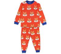 Toby Tiger Squirrel Print Pyjamas in Orange | Size: 3-4 Years Toby Tiger Orange 3-4 Years