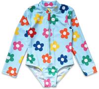 Toby Tiger Kids Rainbow Bloom Print Long-Sleeved Swimsuit -