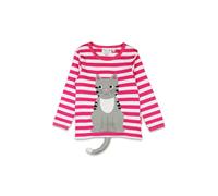 Toby Tiger Kitten Applique Long-Sleeved T-Shirt in Pink | Size: 6-12 m Toby Tiger Pink 6-12 m