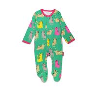 Toby Tiger Kitten Print Sleepsuit in Green | Size: 3-6 m Toby Tiger Green 3-6 m
