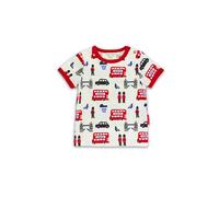 Toby Tiger London Print Short-Sleeved T-Shirt in White | Size: 3-4 Years Toby Tiger White 3-4 Years