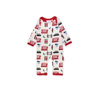 Toby Tiger London Print Sleepsuit in White | Size: 6-12 m Toby Tiger White 6-12 m