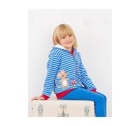 Toby Tiger Mouse & Mushroom Applique Hoodie in Blue | Size: 5-6 Years Toby Tiger Blue 5-6 Years