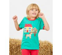Toby Tiger Organic Animal Farm Applique Short-Sleeved T-Shirt - 2-3y / 98cm
