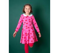 Toby Tiger Organic Apple Print Long-Sleeved Skater Dress - 18-24m / 92cm