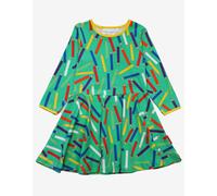 Toby Tiger Organic Art Print Skater Dress - 7-8y / 128