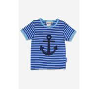 Toby Tiger Organic Blue Anchor Applique Short-Sleeved T-Shirt - 18-24m / 92cm