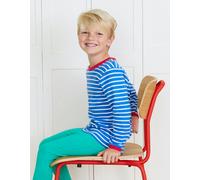 Toby Tiger Organic Blue Breton Long-Sleeved T-Shirt - 3-4y / 104cm