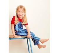 Toby Tiger Organic Blue Breton Stripe Dungarees - 18-24m / 92cm