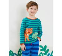 Toby Tiger Organic Born Free Tiger Applique Long-Sleeved T-Shirt - 6-12m 80cm