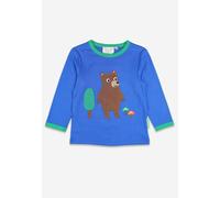 Toby Tiger Bear Applique Long-Sleeved T-Shirt in Blue | Size: 5-6 Years Toby Tiger Blue 5-6 Years