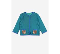 Toby Tiger Bear Applique Reversible Jacket in Teal | Size: 2-3 Years Toby Tiger Teal 2-3 Years