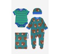 Toby Tiger Organic Brown Bear Print Baby Gift Set - 6-12m / 80cm