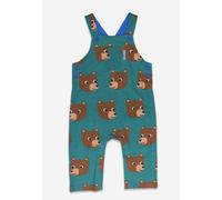 Toby Tiger Bear Print Dungarees in Green | Size: 3-4 Years Toby Tiger Green 3-4 Years