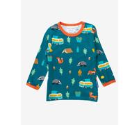 Toby Tiger Organic Campervan Print Long-Sleeved T-Shirt - 6-12m / 80cm