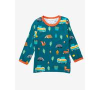 Toby Tiger Organic Campervan Print Long-Sleeved T-Shirt - 7-8y / 128cm