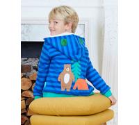 Toby Tiger Organic Camping Bear Applique Hoodie - 6-12m / 80cm