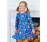 Toby Tiger Organic Camping Bear Print Skater Dress - 12-18m / 86cm
