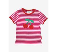 Toby Tiger Organic Cherry Applique Short-Sleeved T-Shirt - 4-5y / 110cm