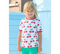 Toby Tiger Organic Cherry Print Short-Sleeved T-Shirt - 3-4y / 104cm