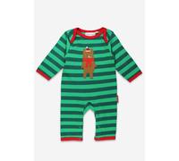 Toby Tiger Organic Christmas Bear Applique Sleepsuit - 0-3m / 56cm