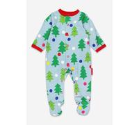 Toby Tiger Organic Christmas Tree Print Sleepsuit - 0-3m / 56cm