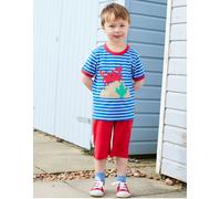 Toby Tiger Organic Crab Applique Short-Sleeved T-Shirt - 3-4y / 104cm