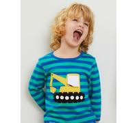 Toby Tiger Organic Digger Applique Long-Sleeved T-Shirt - 3-6m / 68cm