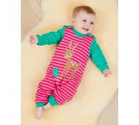 Toby Tiger Organic Fawn Applique Slungarees - 3-6m 68cm