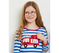 Toby Tiger Organic Fire Engine Applique Long-Sleeved T-Shirt - 12-18m / 86cm