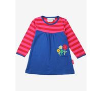Toby Tiger Organic Floral Applique Long-Sleeved Dress - 4-5y / 110cm