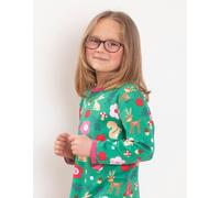 Toby Tiger Forest Adventure Print Long-Sleeved T-Shirt in Green | Size: 2-3 Years Toby Tiger Green 2-3 Years