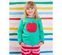 Toby Tiger Organic Green Apple Applique Long-Sleeved T-Shirt - 6-12m 80cm