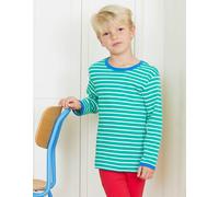 Toby Tiger Breton Long-Sleeved T-Shirt in Green | Size: 6-12 m Toby Tiger Green 6-12 m