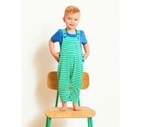 Toby Tiger Organic Green Breton Stripe Dungarees - 2-3y / 98cm