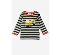 Toby Tiger Organic Grey Digger Applique Long-Sleeved T-shirt - 4-5y / 110cm