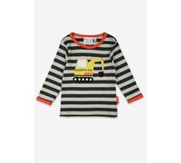 Toby Tiger Organic Grey Digger Applique Long-Sleeved T-shirt - 6-7y / 122cm