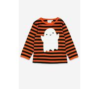 Toby Tiger Organic Happy Ghost Applique Long Sleeved T-Shirt - 4-5y / 110cm