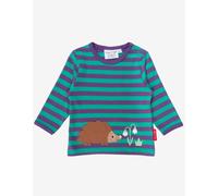 Toby Tiger Organic Hedgehog Applique Long-Sleeved T-Shirt - 4-5y / 110cm