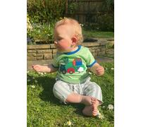 Toby Tiger Organic Hillside Applique Short-Sleeved T-Shirt - 12-18m / 86cm