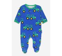 Toby Tiger Organic Hillside Tractor Print Sleepsuit - 0-3m / 56cm
