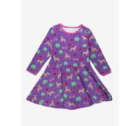 Toby Tiger Organic Horse Print Long-Sleeved Skater Dress - 12-18m / 86cm