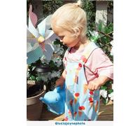 Toby Tiger Organic Ice Cream Cones Print Dungaree Shorts - 3-4y / 104cm